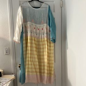 Injiri muti pattern cotton dress